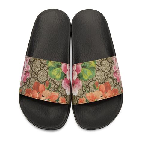 gucci floral slides review|gucci floral platform slides.